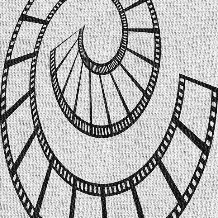 Patterned Off-White Novelty Rug, pat83