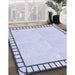 Patterned Lavender Blue Rug in Family Room, pat84blu