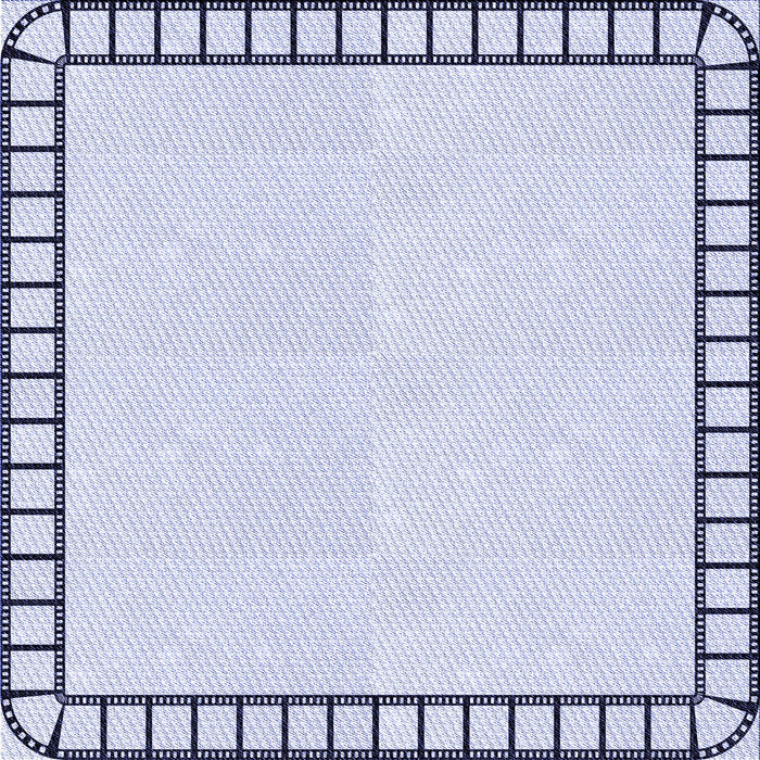 Round Patterned Lavender Blue Rug, pat84blu