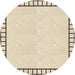 Square Patterned Moccasin Beige Rug, pat84brn
