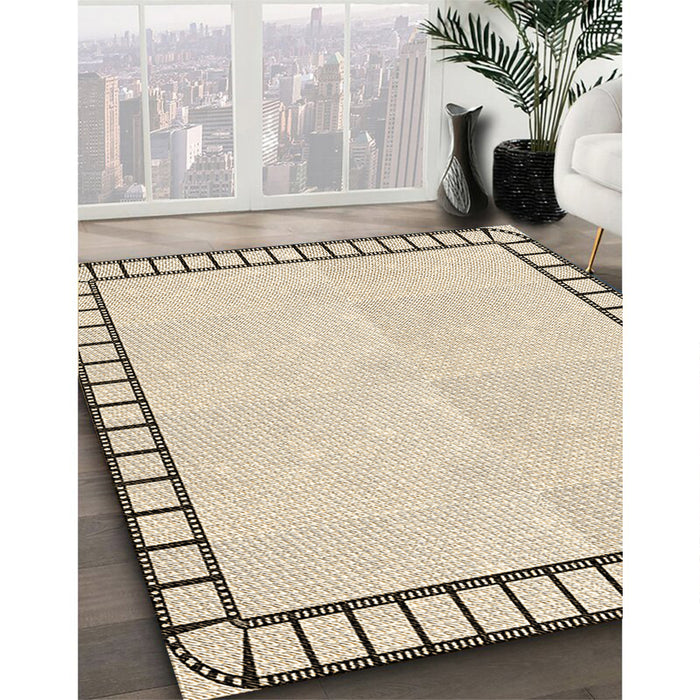Patterned Moccasin Beige Rug in Family Room, pat84brn