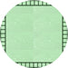 Square Patterned Mint Green Rug, pat84grn