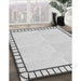 Patterned Platinum Gray Rug in Family Room, pat84gry