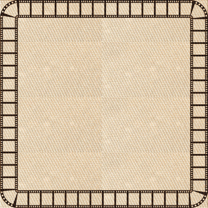 Round Machine Washable Transitional Peru Brown Rug, wshpat84org