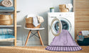 Machine Washable Transitional Lilac Purple Rug in a Washing Machine, wshpat84pur