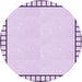 Square Machine Washable Transitional Lilac Purple Rug in a Living Room, wshpat84pur