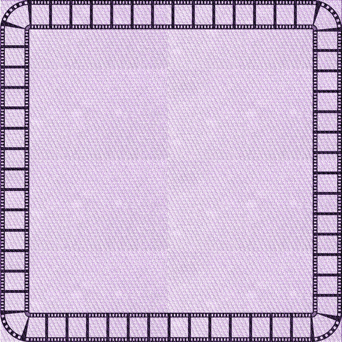 Round Machine Washable Transitional Lilac Purple Rug, wshpat84pur