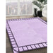 Machine Washable Transitional Lilac Purple Rug in a Family Room, wshpat84pur