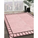 Machine Washable Transitional Pink Rug in a Family Room, wshpat84rd