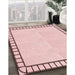 Patterned Pink Rug in Family Room, pat84rd