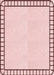 Machine Washable Transitional Pink Rug, wshpat84rd