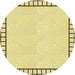 Square Patterned Sun Yellow Rug, pat84yw