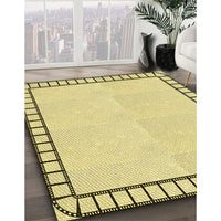 Patterned Sun Yellow Rug, pat84yw
