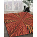 Machine Washable Transitional Orange Red Orange Rug in a Family Room, wshpat840brn