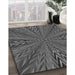 Patterned Gray Rug in Family Room, pat840gry