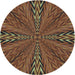 Square Machine Washable Transitional Dark Gold Brown Rug in a Living Room, wshpat840lblu