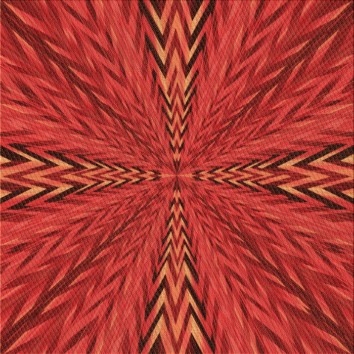 Round Machine Washable Transitional Red Rug, wshpat840org