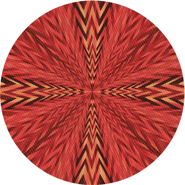Square Patterned Red Rug, pat840org