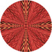 Square Patterned Red Rug, pat840org