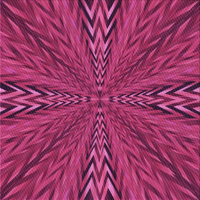 Round Patterned Crimson Red Rug, pat840pur