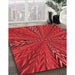 Machine Washable Transitional Red Rug in a Family Room, wshpat840rd