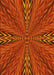 Patterned Orange Red Orange Rug, pat840yw