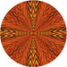 Square Machine Washable Transitional Orange Red Orange Rug in a Living Room, wshpat840yw