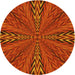 Square Patterned Orange Red Orange Rug, pat840yw