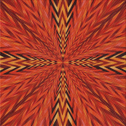 Sideview of Machine Washable Transitional Orange Red Rug, wshpat840