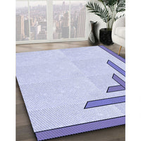Patterned Lavender Blue Rug, pat841blu