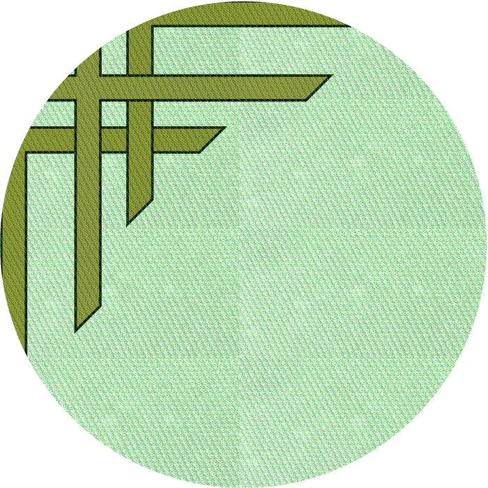 Square Patterned Green Rug, pat841grn