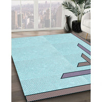 Patterned Koi Blue Rug, pat841lblu