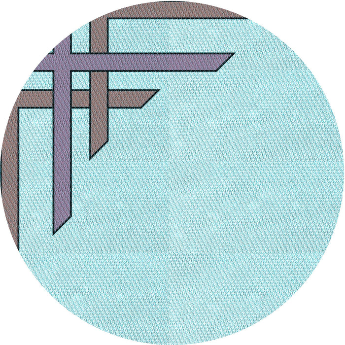 Square Patterned Koi Blue Rug, pat841lblu