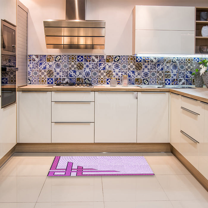 Patterned Purple Rug in a Kitchen, pat841pur