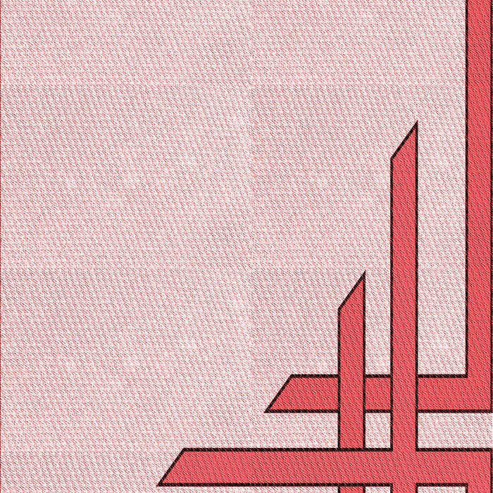 Patterned Light Rose Pink Rug, pat841rd