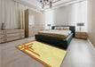 Patterned Sun Yellow Rug in a Bedroom, pat841yw