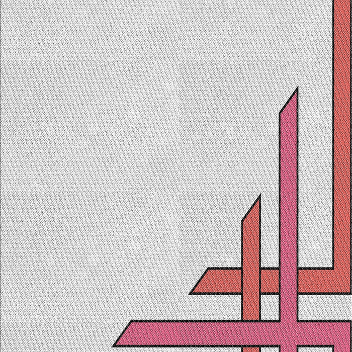 Patterned Off-White Novelty Rug, pat841