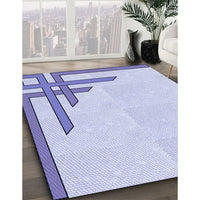 Patterned Lavender Blue Rug, pat842blu