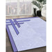 Machine Washable Transitional Lavender Blue Rug in a Family Room, wshpat842blu