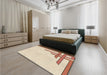 Patterned Peru Brown Rug in a Bedroom, pat842brn
