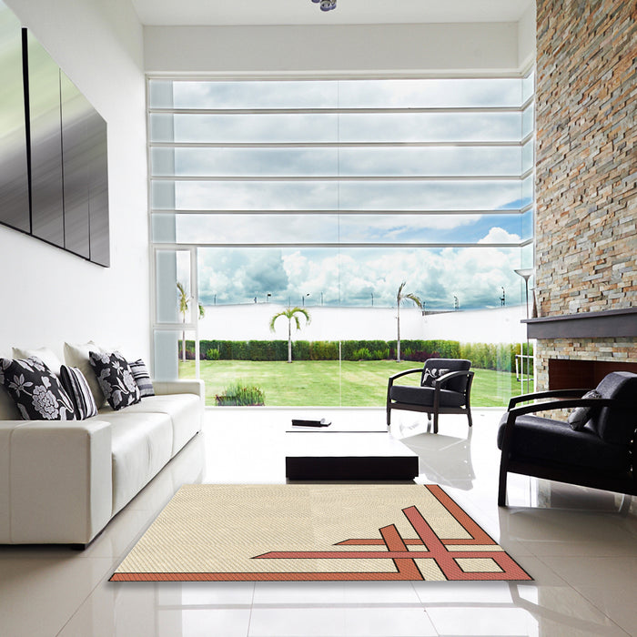 Machine Washable Transitional Peru Brown Rug in a Kitchen, wshpat842brn