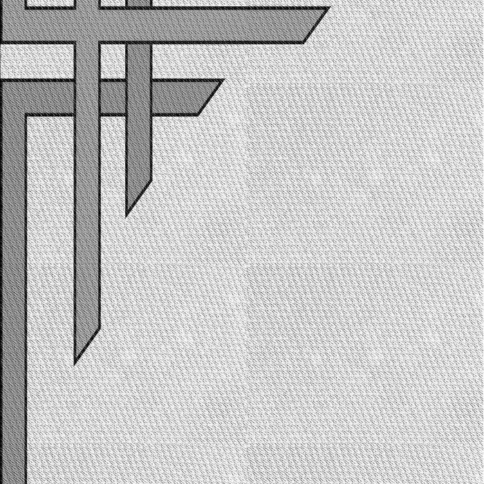 Patterned Platinum Gray Rug, pat842gry