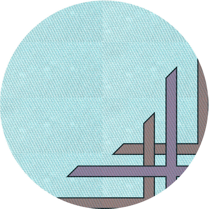 Square Patterned Koi Blue Rug, pat842lblu