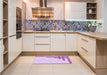 Patterned Purple Rug in a Kitchen, pat842pur