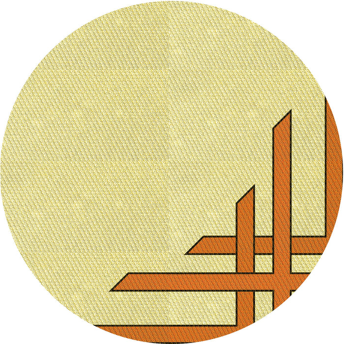 Square Patterned Sun Yellow Rug, pat842yw