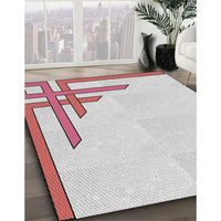 Patterned Off-White Novelty Rug, pat842