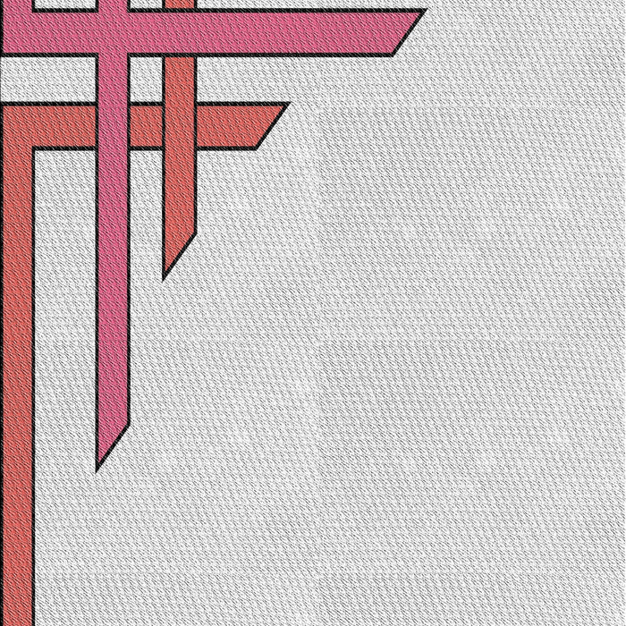 Patterned Off-White Novelty Rug, pat842