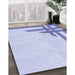 Patterned Lavender Blue Rug in Family Room, pat843blu