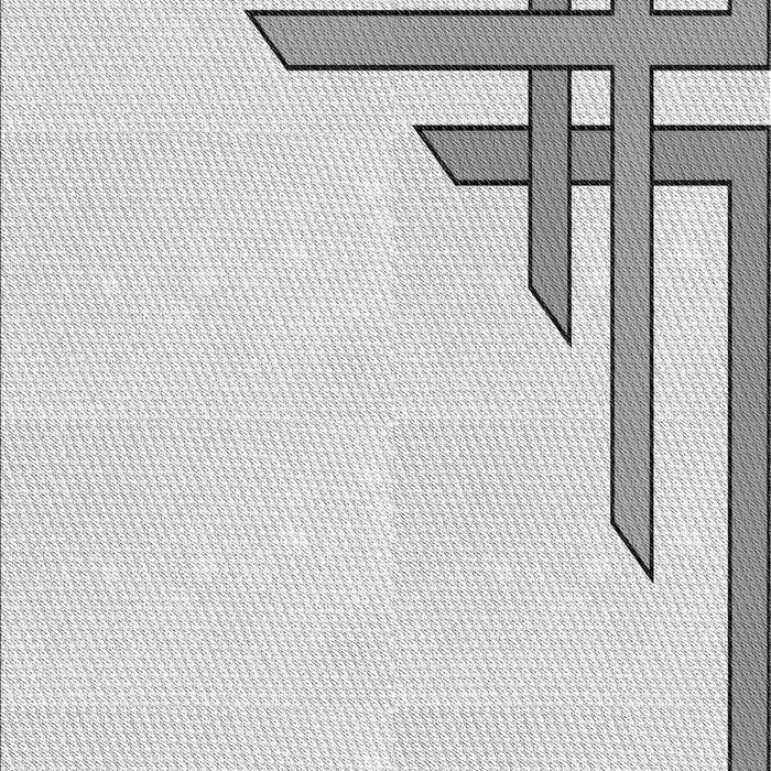 Machine Washable Transitional Platinum Gray Rug, wshpat843gry