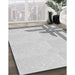 Machine Washable Transitional Platinum Gray Rug in a Family Room, wshpat843gry